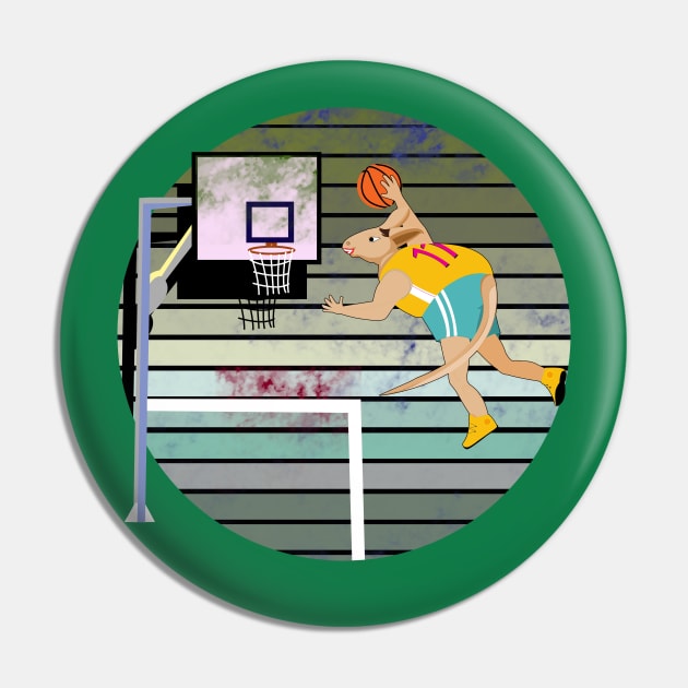 Basketball Kangaroo Pin by momomoma