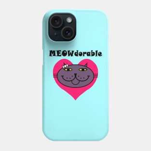 MEOWdorable - Deep PURRple Phone Case