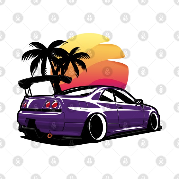 Purple Skyline R33 GTR by KaroCars