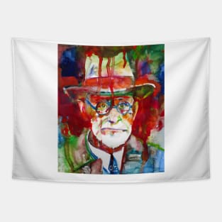 SIGMUND FREUD - watercolor portrait .8 Tapestry