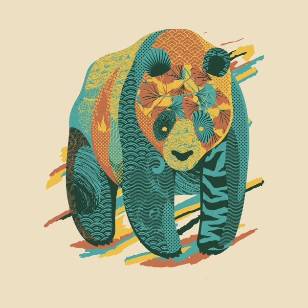 Colorful Tattooed Panda Textures by Tobe Fonseca by Tobe_Fonseca