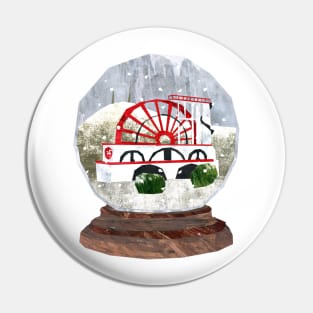 Laxey wheel snowglobe Pin