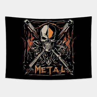 SKULL INSPIRATED HEAVY METAL Tapestry