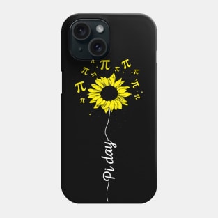 Happy Pi Day Mathematics Math Teacher Sunflower Phone Case