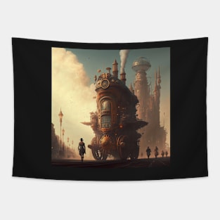 Steampunk Express Train Tapestry