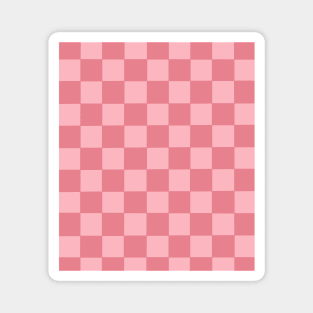 Pink/rose check pattern chessboard design Magnet