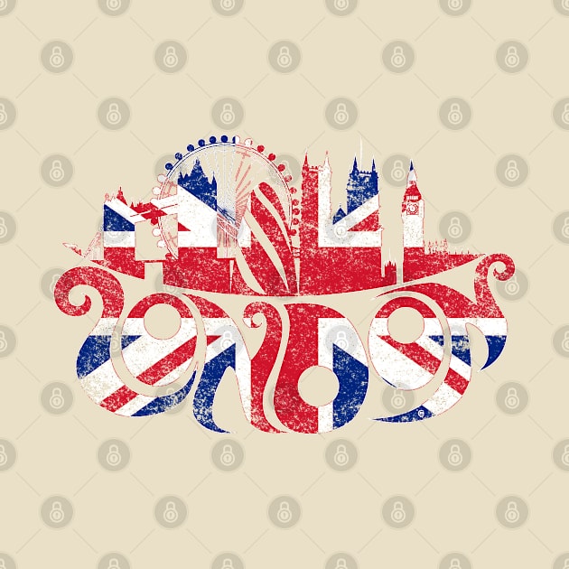 London Flag Typography by VectorInk