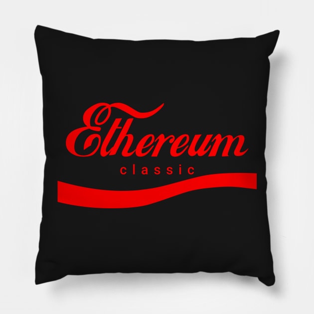 Ethereum Classic (ETC) Crypto Pillow by cryptogeek