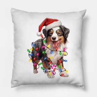 Christmas Australian Shepherd Pillow