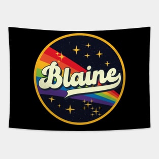 Blaine // Rainbow In Space Vintage Style Tapestry