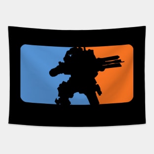 Major League Titan (Titanfall Blue and Orange transparent) Tapestry
