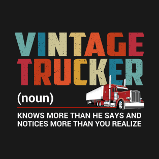 Vintage Trucker Funny Definition T-Shirt