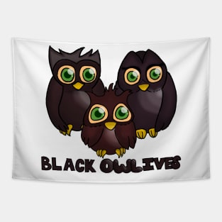 Black Owl-ive Tapestry