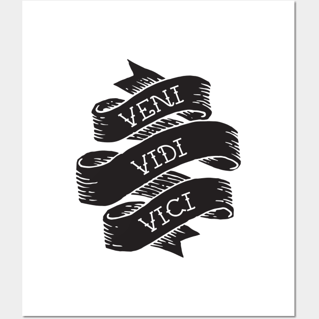 Veni Vidi Vici Latin Quote Poster Stock Vector (Royalty Free) 1787316473