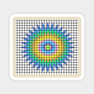 Concentric stars of colors with inbuilt weave Magnet