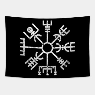 Norse Vegvisir Viking Compass Pagan Wayfinder Distressed Tapestry