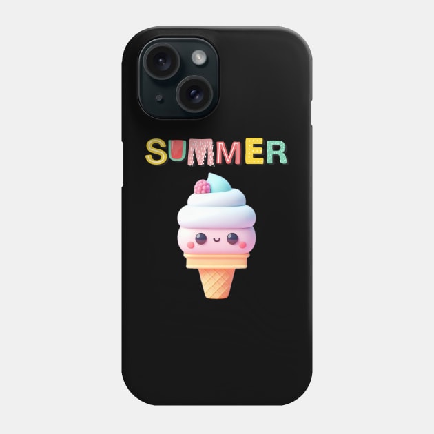 cute ice cream Phone Case by starbone