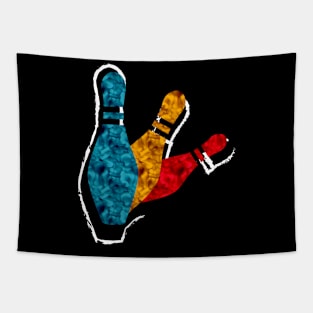 Retro Bowling Pins Tapestry