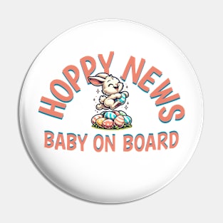 Hoppy News Baby On Board Eater Pregnancy Announcement Pin