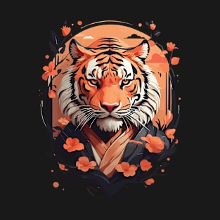 Majestic Tiger in Floral Ambience T-Shirt