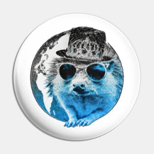 Cyanotype hedgehog aristocrat ready to steal your heart Pin