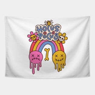 Cute Hocus Pocus Rainbow Halloween Unique Design Tapestry