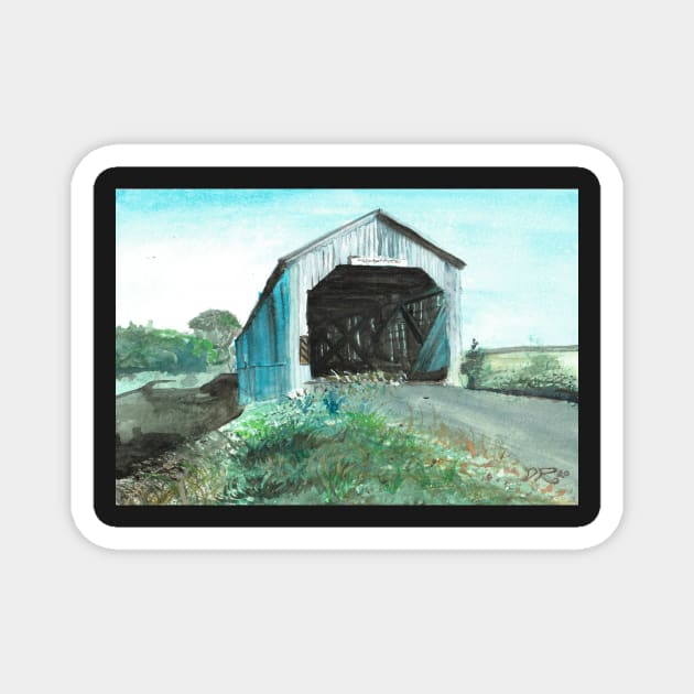 Sawmill Creek Covered Bridge Magnet by DureallFineArt