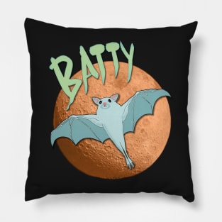 Batty cute Bat and Full Moon Design Pillow