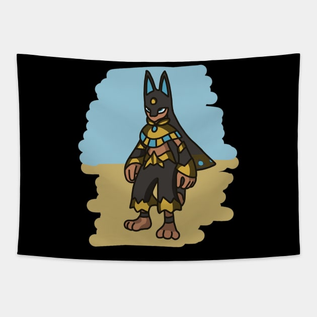 anubis Tapestry by enzo studios