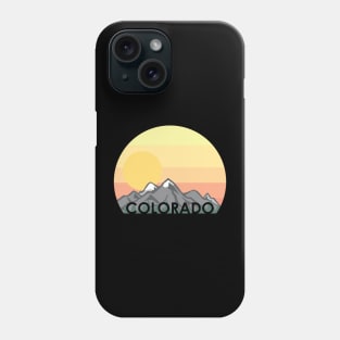 Colorado Mountains with Sunset and Sunrise Phone Case