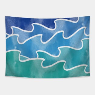 Gradient Waves Tapestry