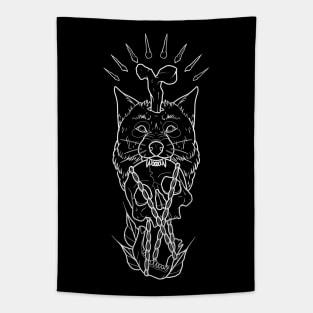 Wolf and Skull Tapestry