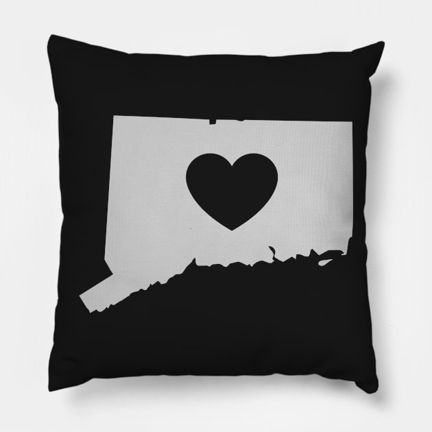 Connecticut Love Heart Pillow by helloshirts