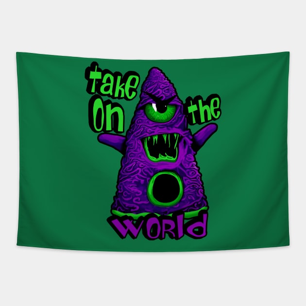 Purple Tentacle Monster Tapestry by Mel0n