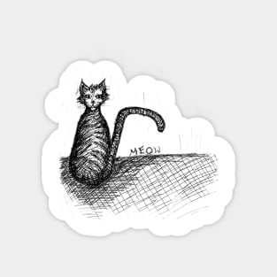 El Gato (black and white version) Magnet