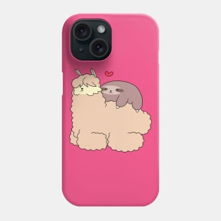 Sloth Loves Alpaca Phone Case