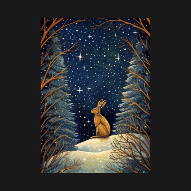 Hare, Pagan Hare, Pagan Art, Moon, Animal, by thewandswant