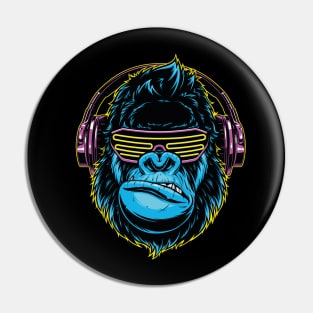 Crazy Gorilla Cyberpunk Style Pin
