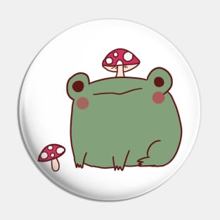 Cute frog with mashroom Pin