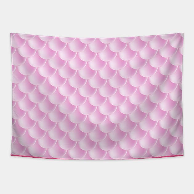 Pink mermaid fish scales pattern Tapestry by Choulous79