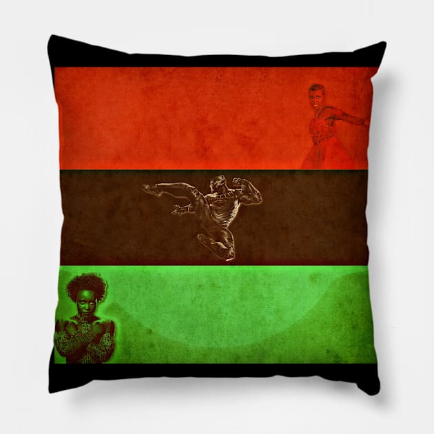 Pan African black panther flag Pillow by Thisepisodeisabout