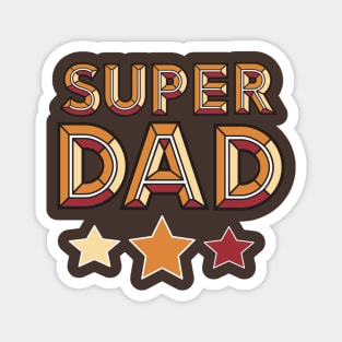 Golden Super Dad Magnet