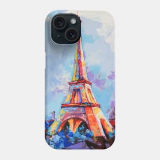 Painting of the Eiffel Tower. Phone Case