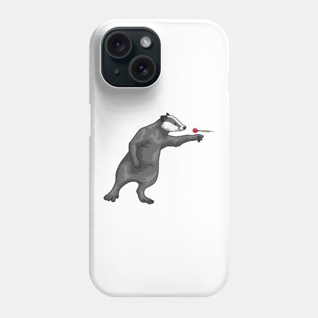 Honey badger Darts Dart Phone Case by Markus Schnabel