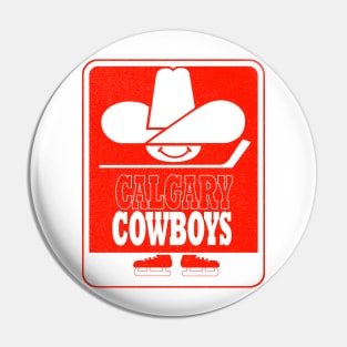 Retro Calgary Cowboys Hockey Pin
