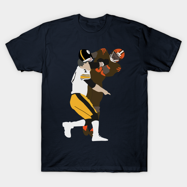 Myles Garrett and Mason Rudolph - Cleveland Browns Dawg Pound - Myles Garrett - T-Shirt