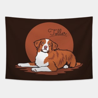 Toller Enjoying The Night Tapestry