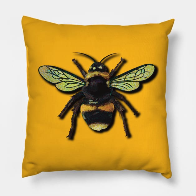 Basic Bee-tch Pillow by Whitney Yoh Art & Design