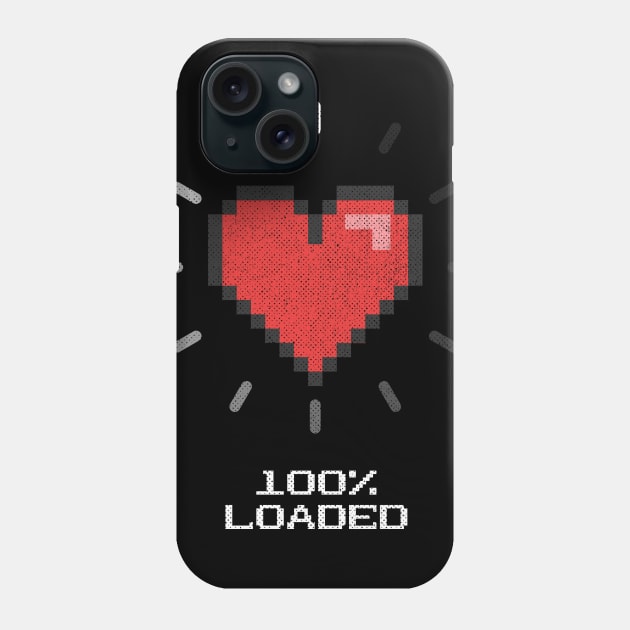 My heart is 100% loaded for you Gamer Couple Phone Case by opippi
