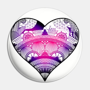 Heart Mandala Pin